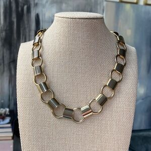 Vintage Donald Stannard Gold Tone Link Necklace Signed Rare